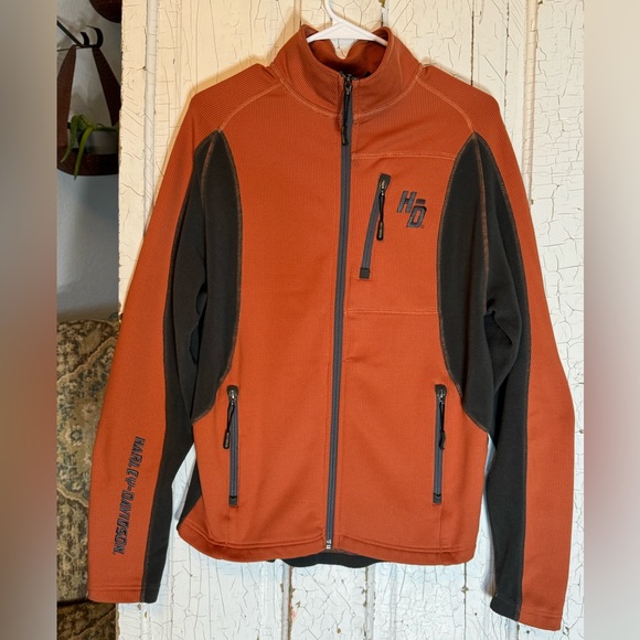 Harley-Davidson Other - Harley Davidson Zip Up Orange Jacket - Small